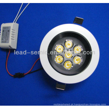 China fabricante nova chegada redonda alumínio branco shell hight brilhante novo dimmable 3 anos de garantia cob levou downlight